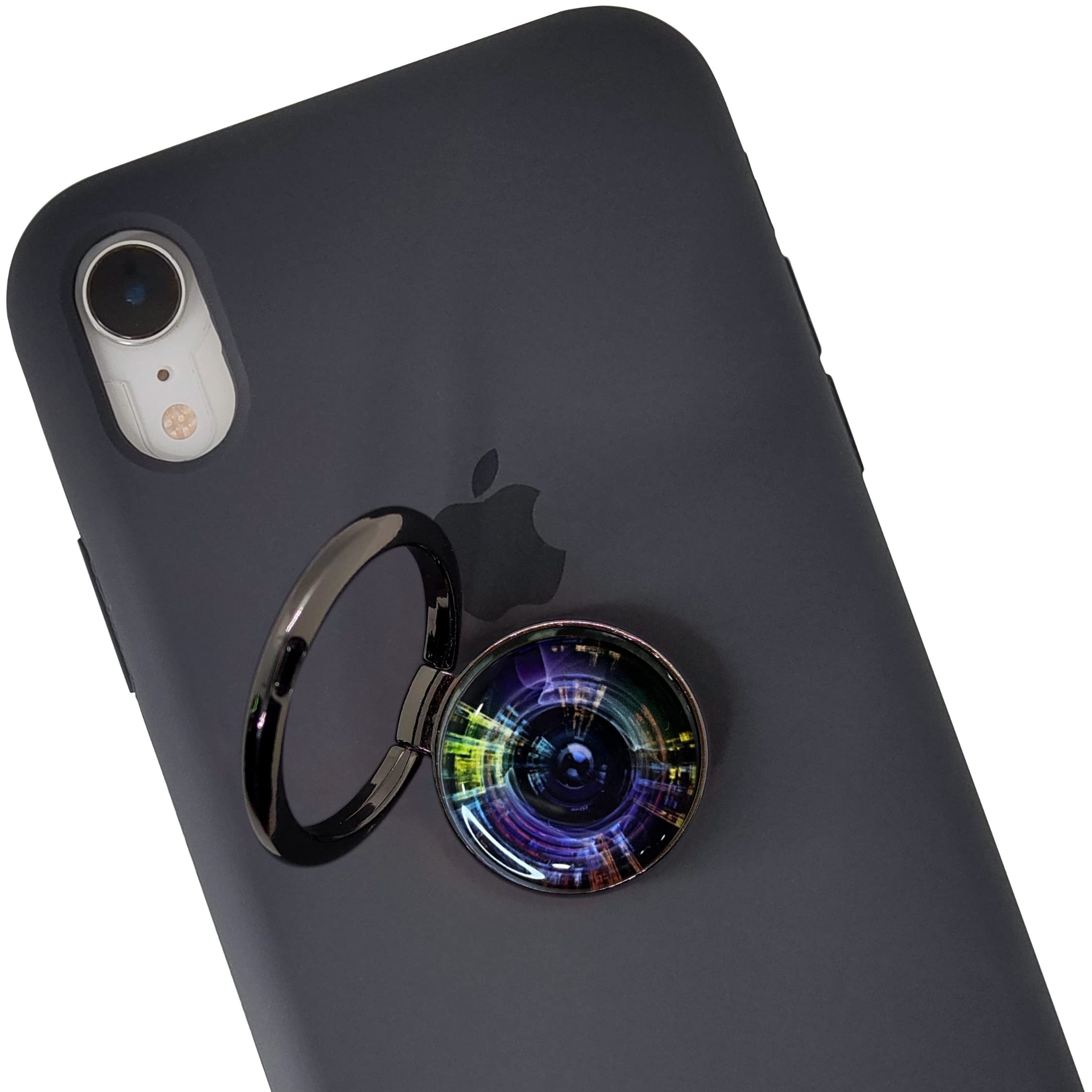 Swap-n-Snap 360° Holo-Ring Metallic Mobile Phone Hand Holder Back Grip and Stand for All Cellphones & Covers - Marble & Decorative