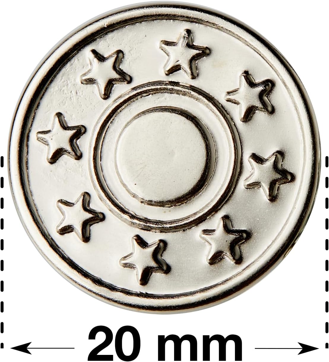 Jean Buttons Replacement for Jeans No Sew Quick Install Stable 12 Sets 20mm - Image 4