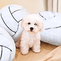 Vista 5 de Gerrii 8 almohadas de bola de 13.8 pulgadas, cojines deportivos de felpa mullida, cojín de felpa para regalos de equipo, decoración de dormitorio