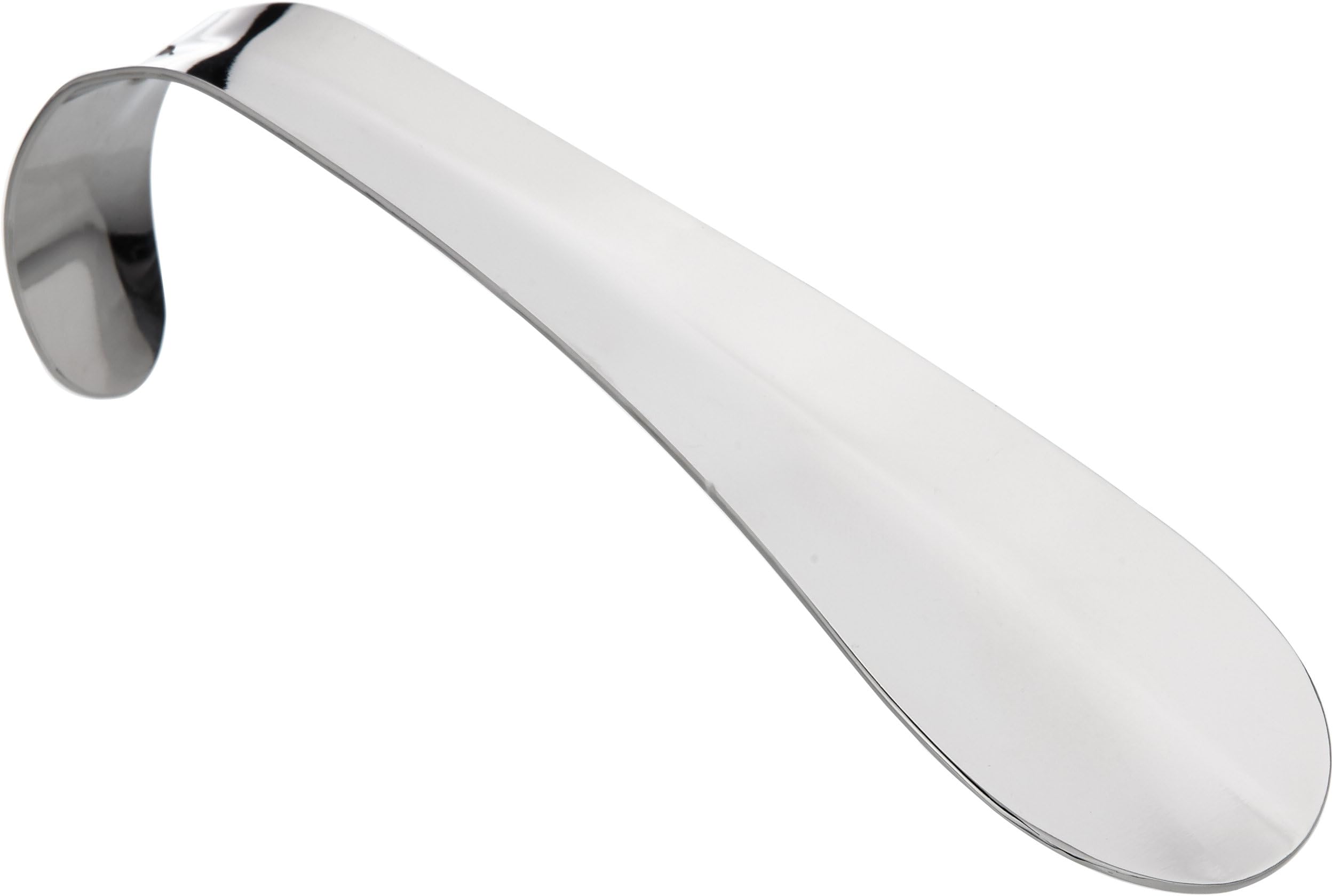 Telmo - Metal Shoe Horn - Curved Chrome Grip - 15cm silver Size: One Size