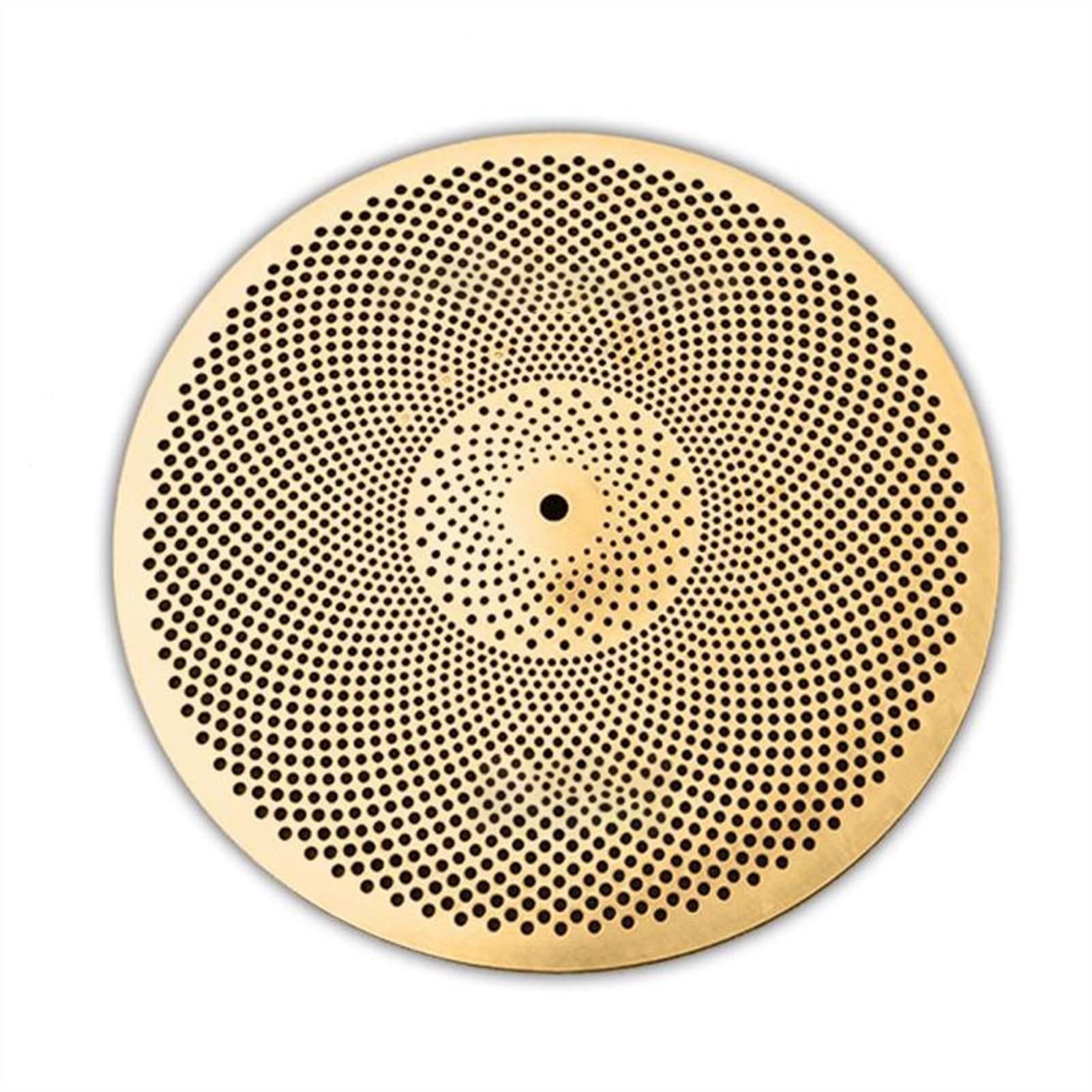 Platillos De Bajo Sonido Silent 16" Crash Plata/Dorado/Negro/Colorido Para Practicar Platillos de batería (Color : Golden)