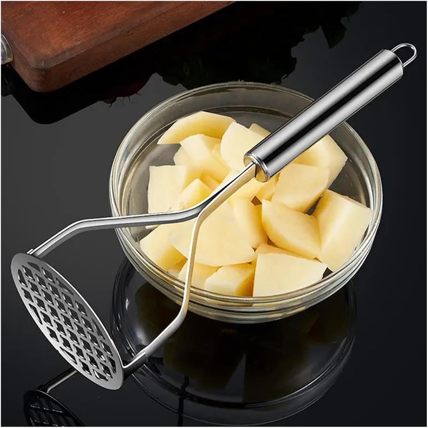 Compatible For 2PCS Potato Press Stainless Steel Manual Masher Kitchen Gadget Garlic Durable Ricer Gadgets
