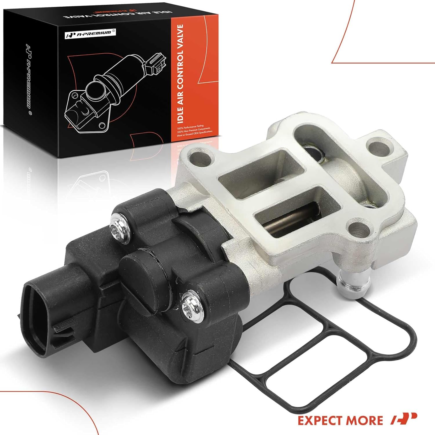 A-Premium Fuel Injection Idle Air Control Valve Compatible with Honda Civic 2001 2002 2003 2004 2005 1.7L, Auxiliary Air Valve, Replace# 16022PLCJ01