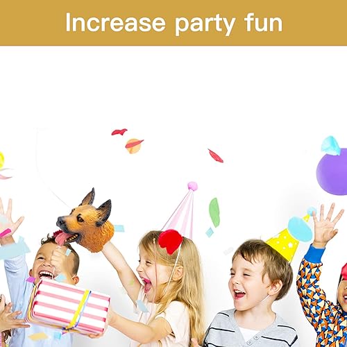 Miniatura 5 de Yolococa Marioneta de mano para perro, juguete realista de látex, suave, para contar historias, juego de rol, suministros de fiesta para niños