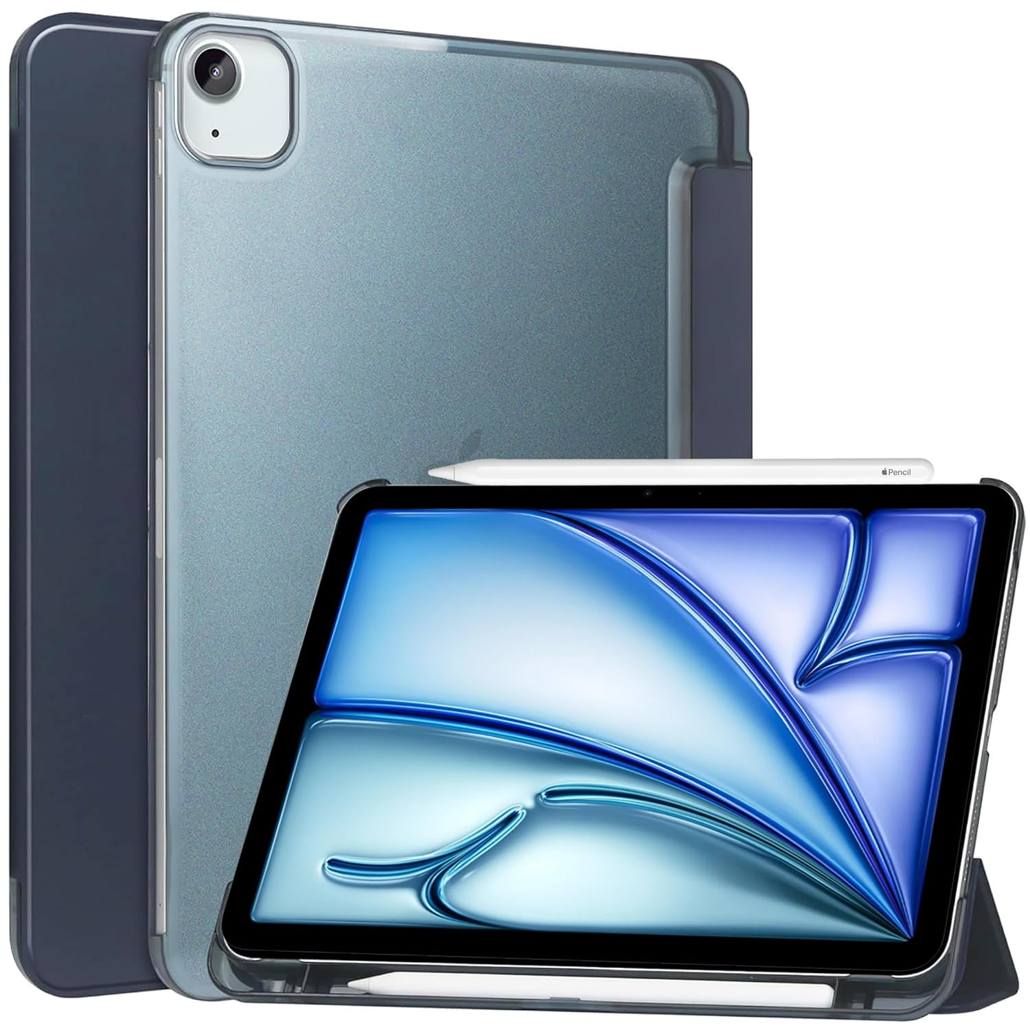 ProElite Case Cover for Apple iPad Air 13 inch M2 2024 Cover, Smart Flip Case for Apple iPad Air 13 inch M2 2024 with Pencil Holder, Translucent Back, Dark Blue (B0D3LN5XH4) Amazon Price History, Amazon Price Tracker