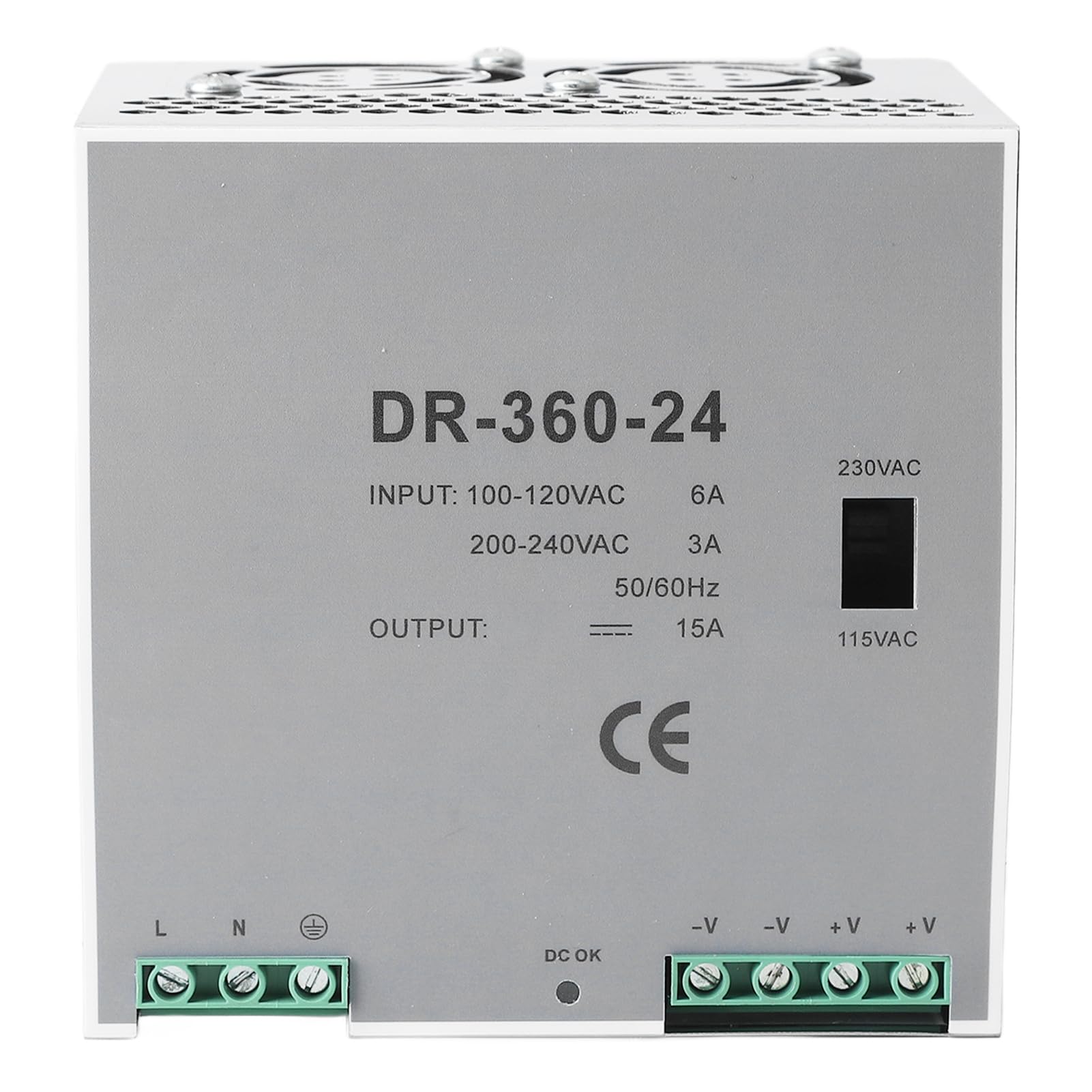 Generic 360-W-AC-zu-DC-Netzteiladapter, Zuverlässiger Transformator für Heimbeleuchtung und Überwachungskameras, Kompakte Größe (24V-Ausgang)