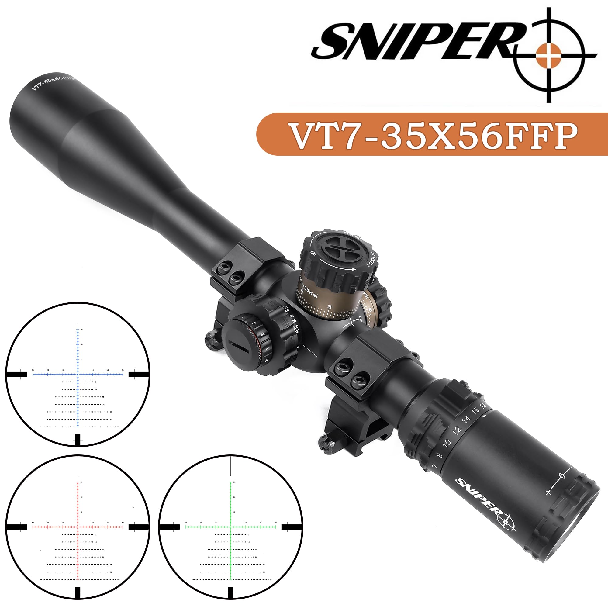 Amazon.com : Scope 7-35X56 35mm First Focal Plane Riflescope, Long