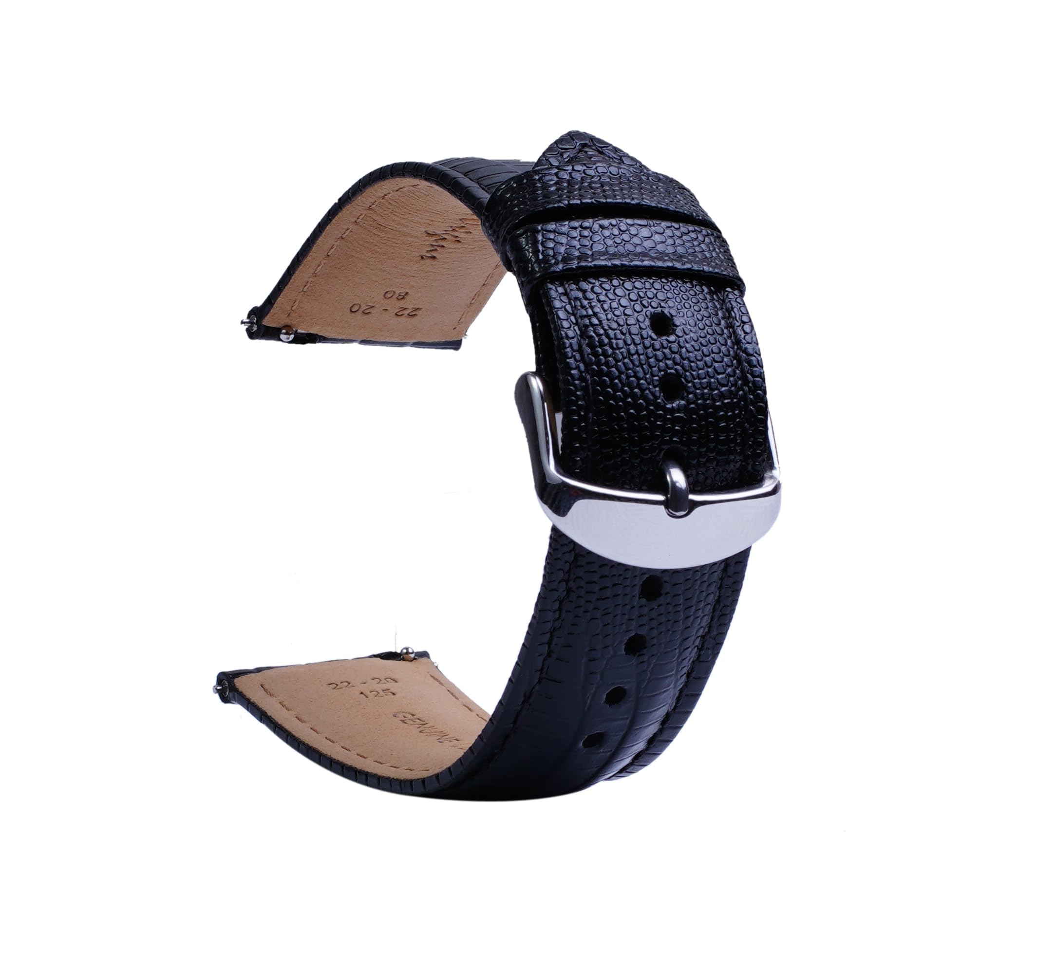 Bharat Origins Quick Release Watch Band 22mm 20mm 18mm, BLACK Leather Watch Bands for Samsung Galaxy Watch 5/4/3 | Huawei Watch | Fossil Watch | Amazfit Watch | Oneplus Watch | Pebble Watch | Seiko Watch | Casio Watch | Citizen Watch | Emporio Armani (B0D2XBBWBG) Amazon Price History, Amazon Price Tracker