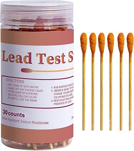 MOBYAT 3060 hisopos de prueba de plomo, kit de prueba de pintura de plomo, kit de prueba de plomo instantáneo, tiras de prueba de plomo rápidas