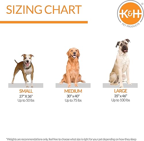 Miniatura 5 de K&H Pet Products IndoorOutdoor Superior Orthopedic Dog Bed BrownPaw Small 27 X 36 X 4 Inches