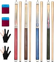 Vista 19 de AKLOT Tacos de billar de 58 pulgadas, palos de billar de madera de arce canadiense para jugadores profesionales de billar de 18, 19, 20, 21 onzas