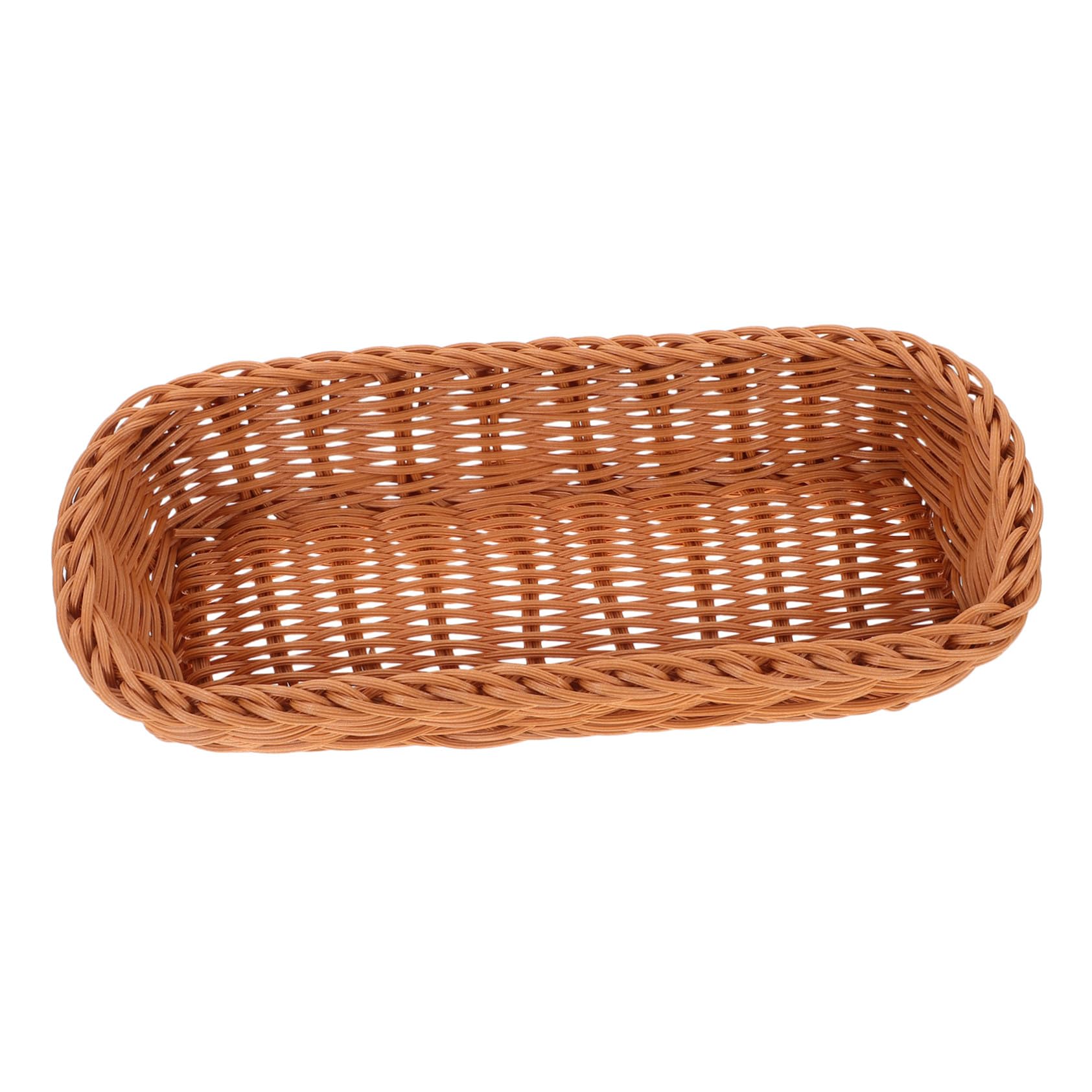 Toyvian Cesta Tejida de Ratán de Plástico Cesta para Cubiertos Organizador Reutilizable para Cocina