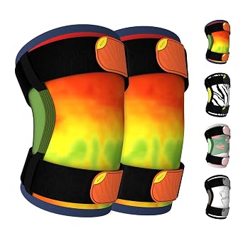 aoFIT Knee Sleeve for Men &Women 5mm 1 Pair Knee Brace Neoprene with Adjustable Strap Knee Compression Sleeves,Non-Slip Knee Support for Training & Fitness, Weightlifting, Sports,Orange XL