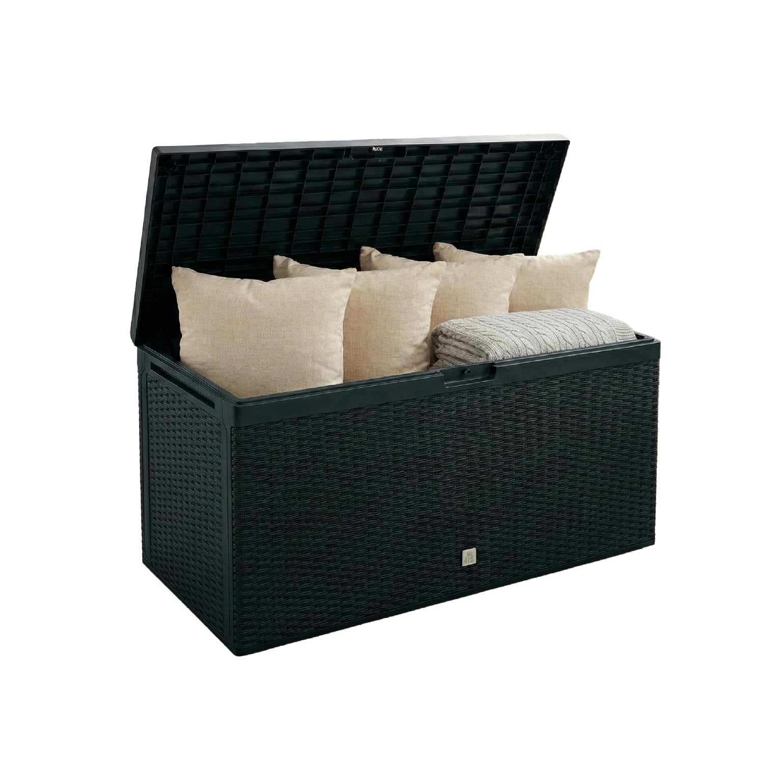 Prosperplast Rato Plus Garden Storage Box Storage Box Rattan 290L Tarrase (Anthracite)