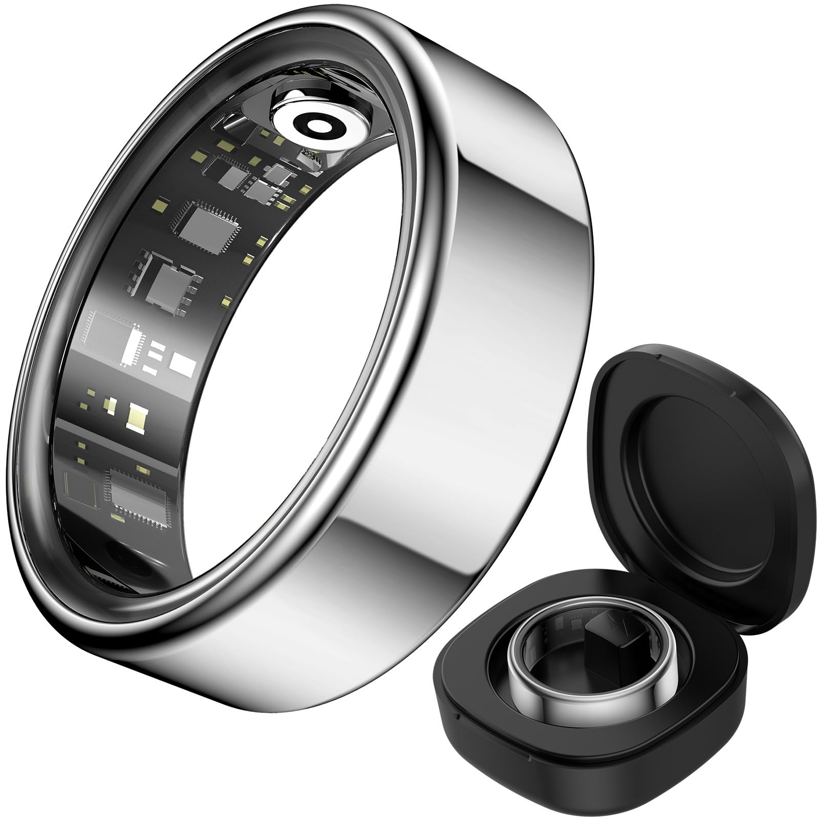 findtime Smartring Anello intelligente da donna e uomo Android iOS Fitness Ring Tracker Contapassi, cardiofrequenzimetro sonno anello impermeabile IP68 per uomo e donna