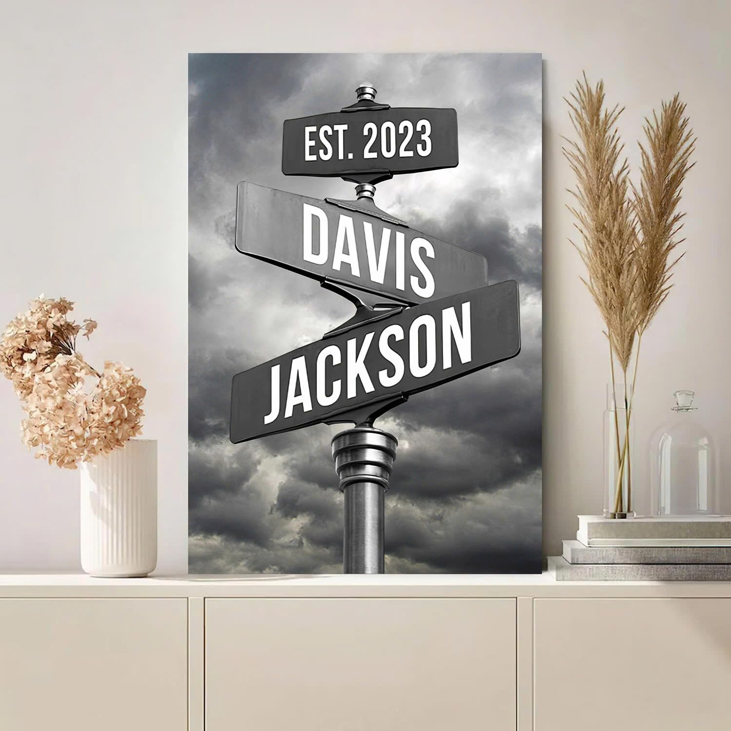 Amazon.com: Custom Intersecting Street Sign Canvas, Poster