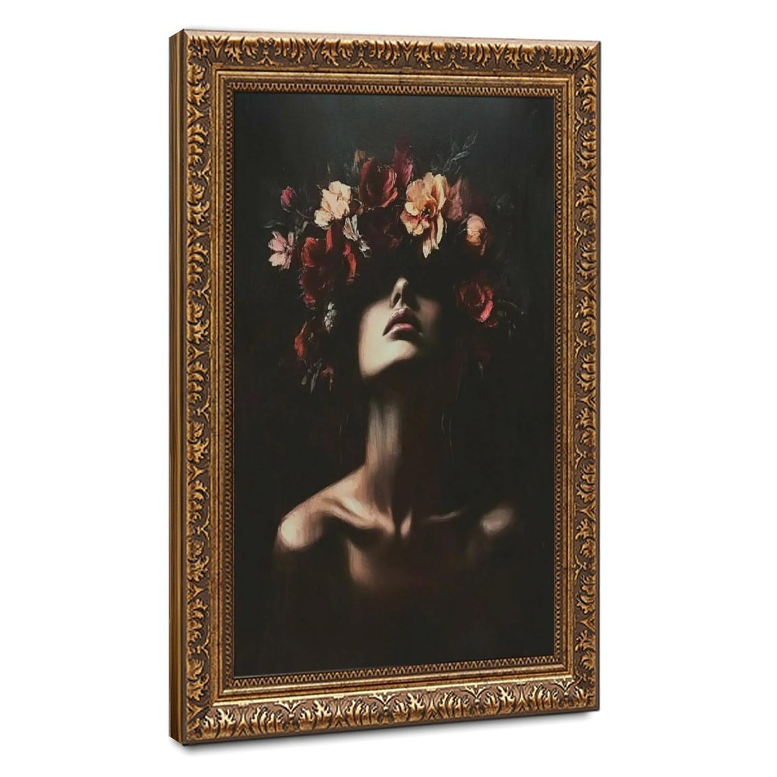Bareronor Gothic Botanical Poster Canvas Poster Bedroom Decor Landscape Office Room Decor Gift 16" L X 24" W