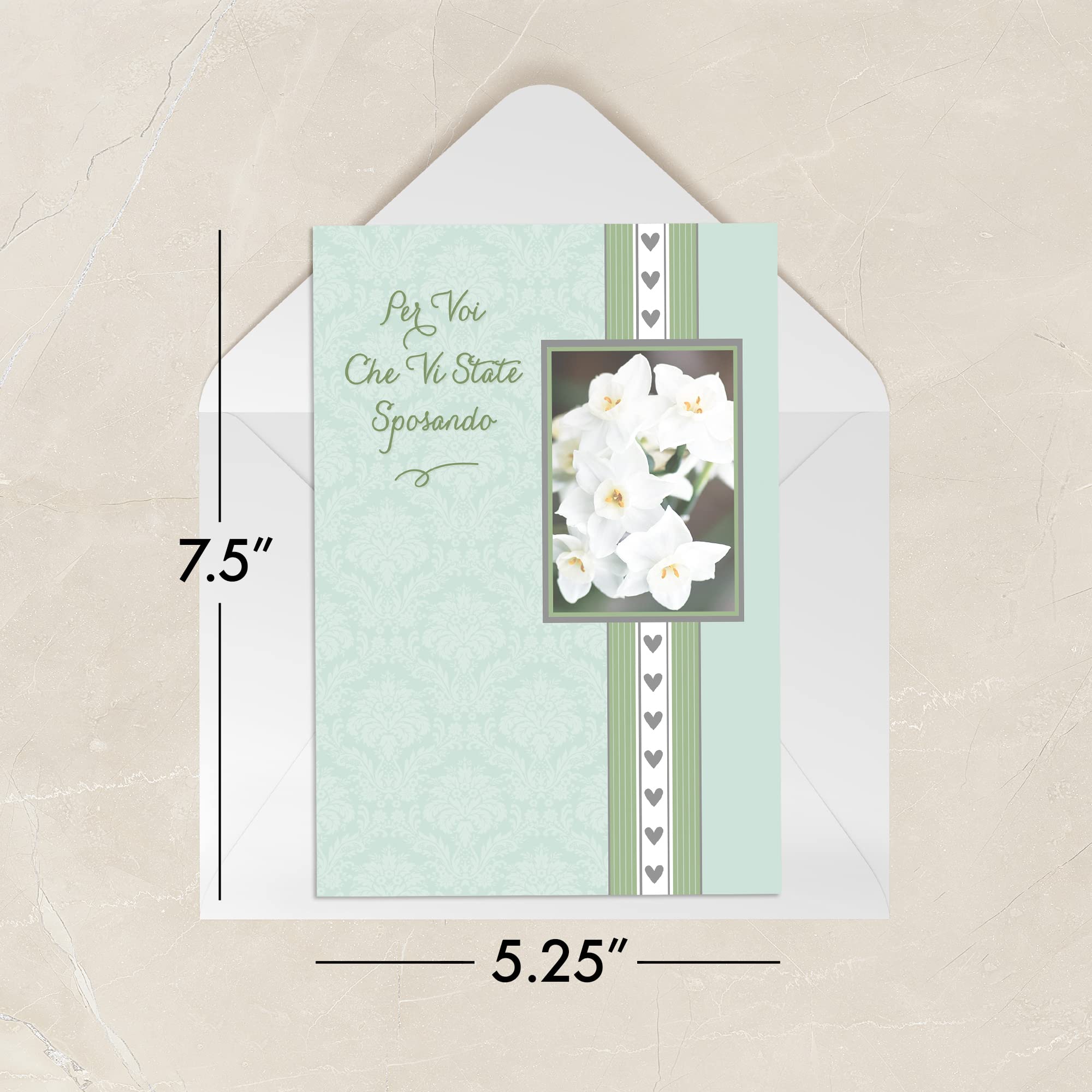 Designer Greetings "Congratulazioni" Italian Congrats Cards - Pack Of 6 With Envelopes
