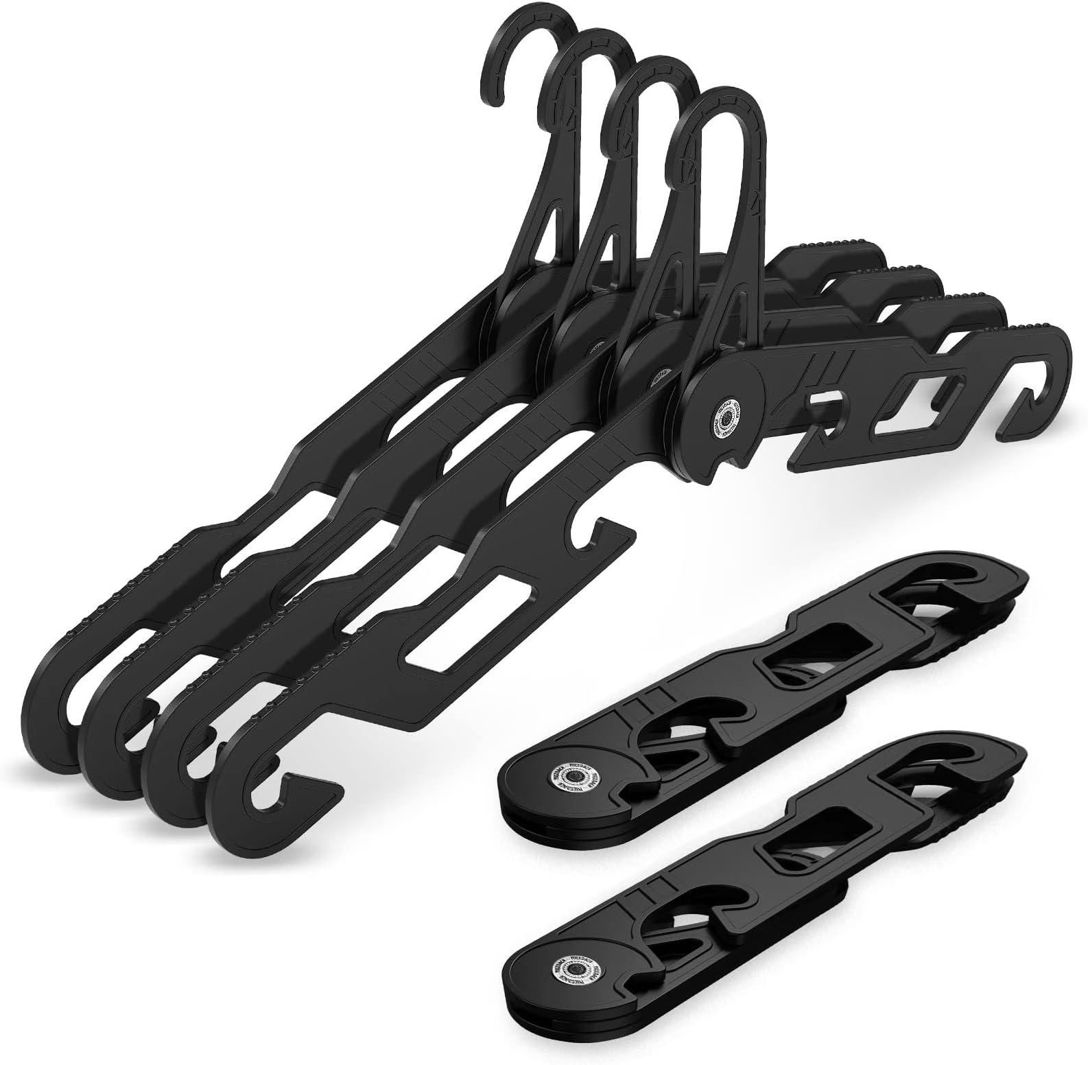 NICEDACK Premium Travel Hangers 6 Pack Portable Folding Clothes Hangers - Super Bearing Collapsible Hanger Foldable Clothes Drying Rack for Travel, Indoor and Outdoor Use