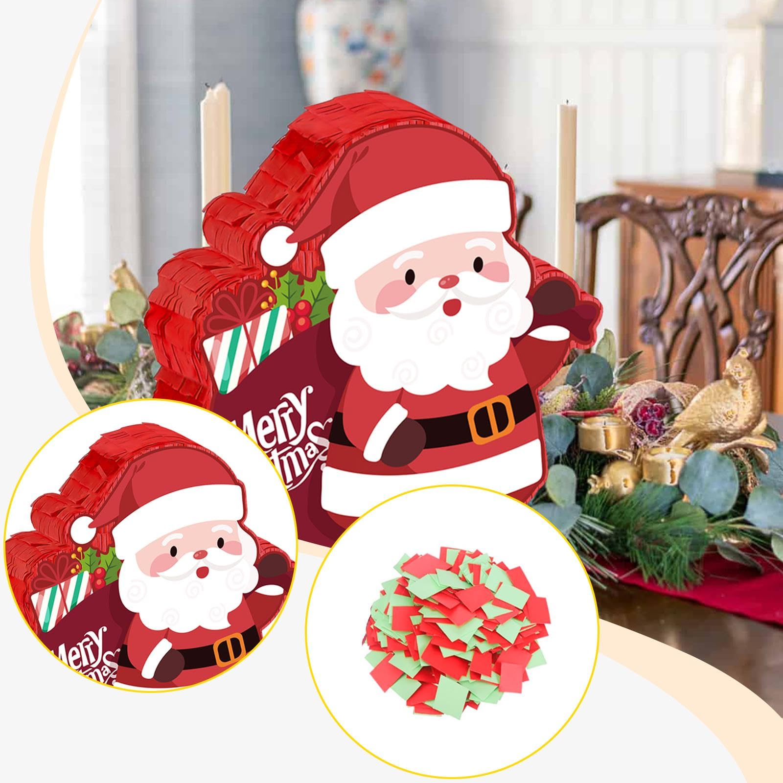 Piñata de Papá para Fiesta - Kit Completo con Confeti, Vara y Mascarilla - Decoración para Fiestas Infantiles y Adultos