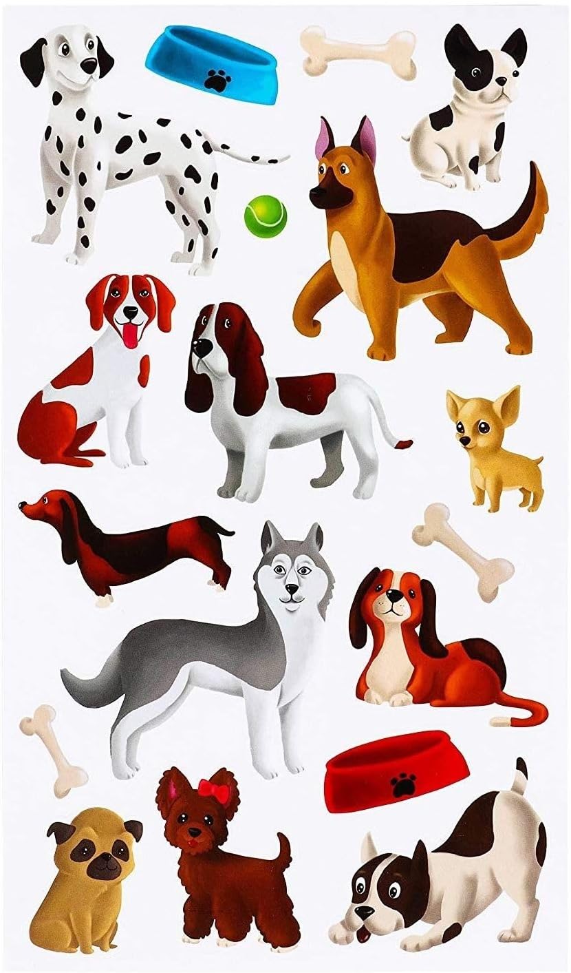 Dog Sticker Sheets (36 Sheets, 648 Pieces)