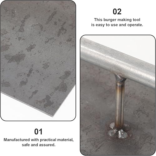 Miniatura 4 de Placa de barbacoa Molde de hierro forjado Prensa de tocino Pequeño Trampolín Almohadilla de seguridad Molde de hamburguesa Molde de hamburguesa