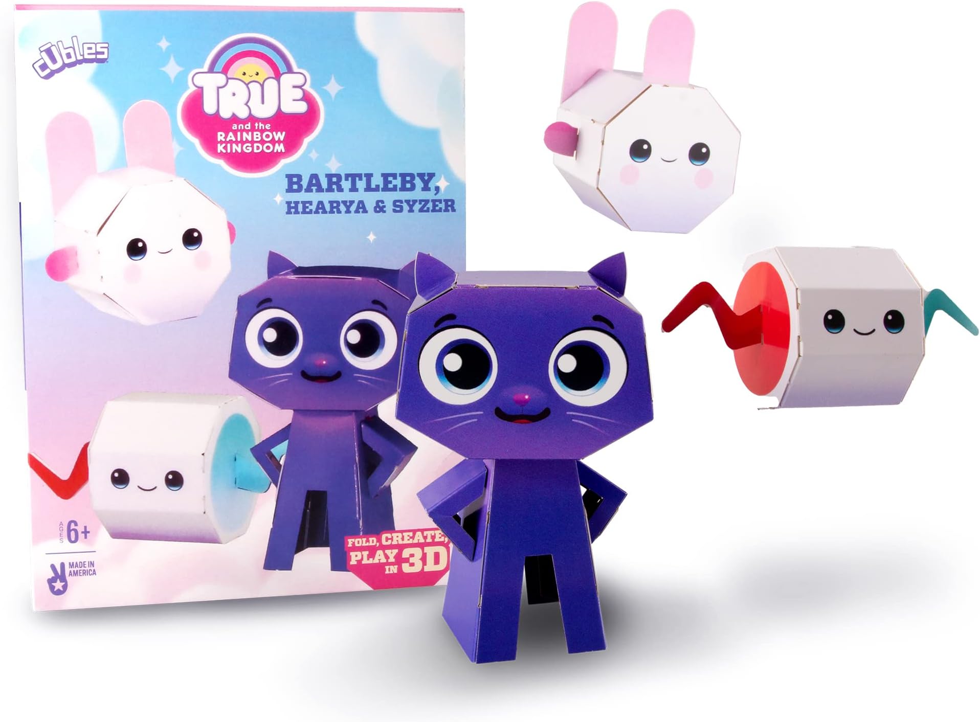 Bartleby from True and The Rainbow Kingdom - Create a Fun Durable Paperboard Action Figure - Puzzle + Origami = STEM Craft Collectible - No Glue No Scissors - by Cubles