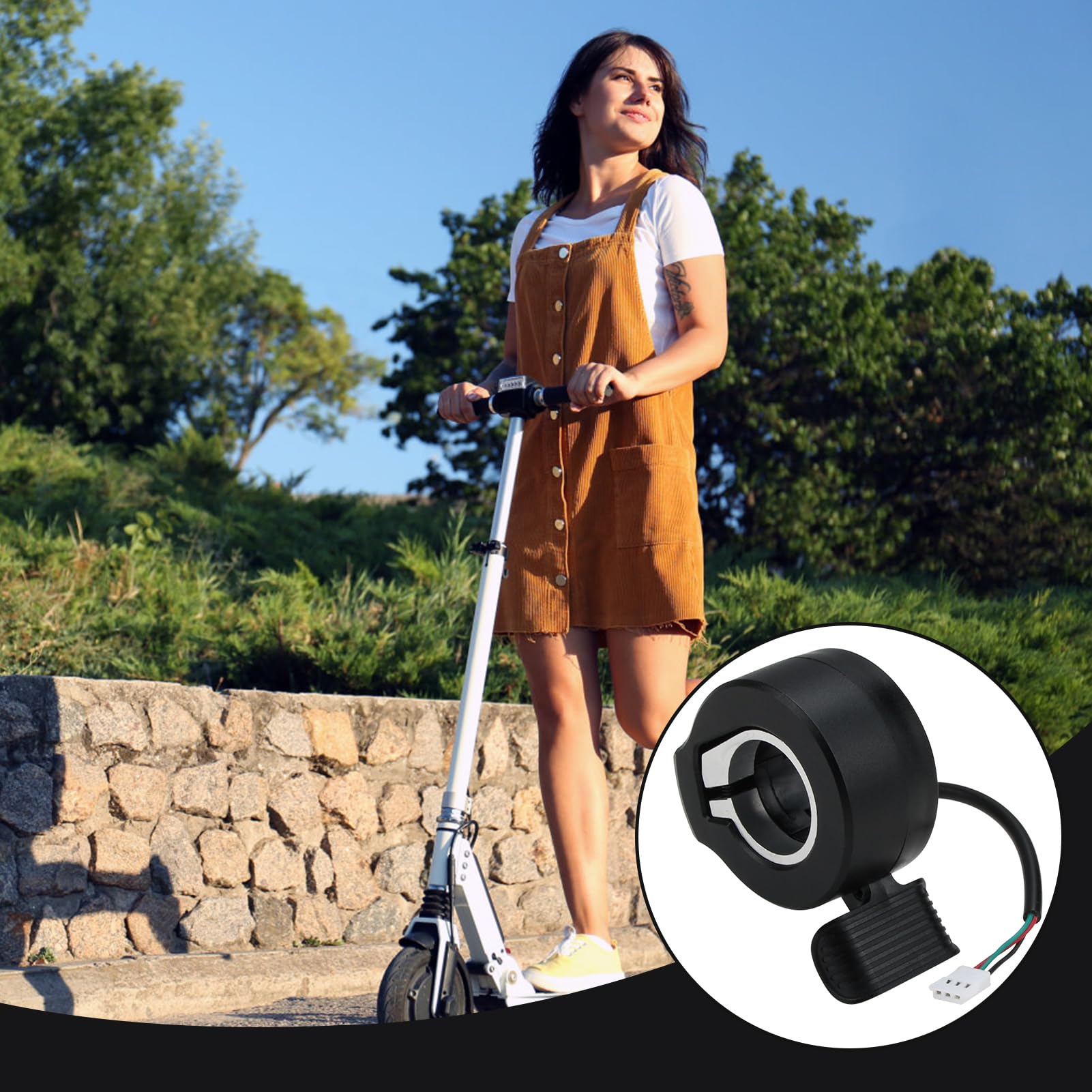 Accélérateur De Pouce Antidérapant Pour Trottinette Électrique X8 - Avec Bande Isolante 3m