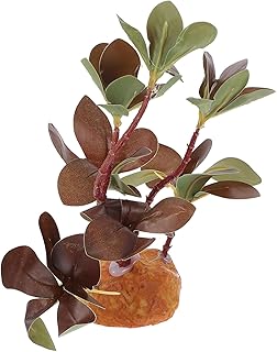 Abaodam Acessórios Para Tanque De Peixes De Terrário Decoração De Tanque De Peixes Acessórios Para Animais De Estimação Barba Aquário Paisagismo Planta Planta Falsa Réptil