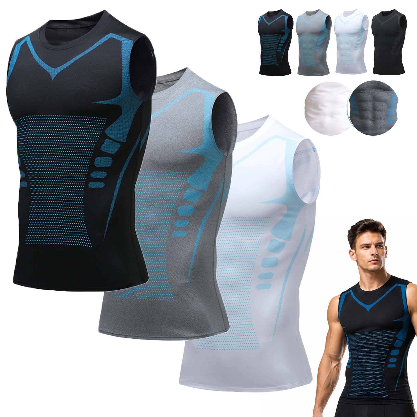 Lunovia Shirt, Lunovia V Shape Shirt, Kompression Shirts Herren, Schnell Trocknend & Atmungsaktiv, Komfortable Passform für Fitness & Alltag
