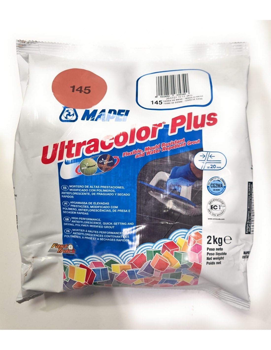 MAPEI Mortero de juntas Ultracolor Plus (145) Tierra de Siena 2Kg