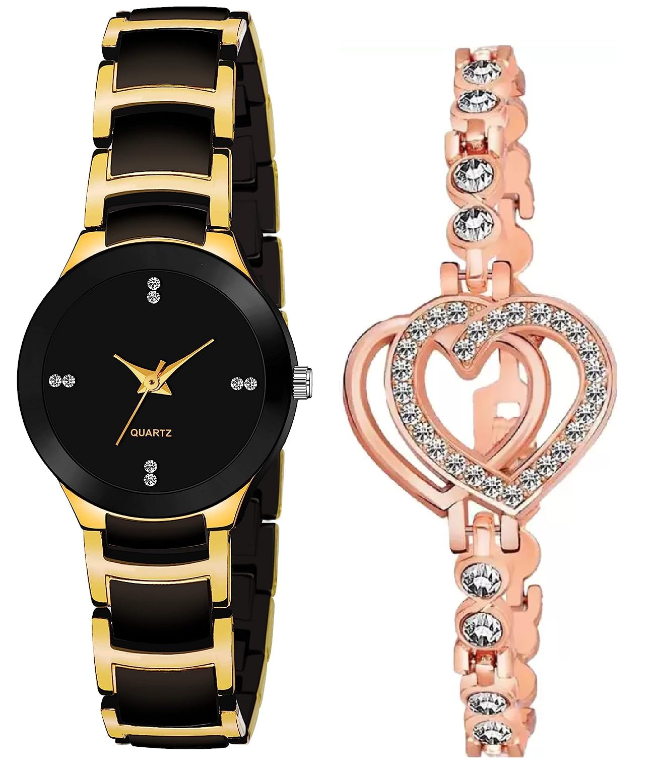 SELLORIA Different Types Super Quality Rose Gold Bracelet Analogue Black Watch for Women/Watch for Girls (Gold Black) (B0CBHHKNV8) Amazon Price History, Amazon Price Tracker