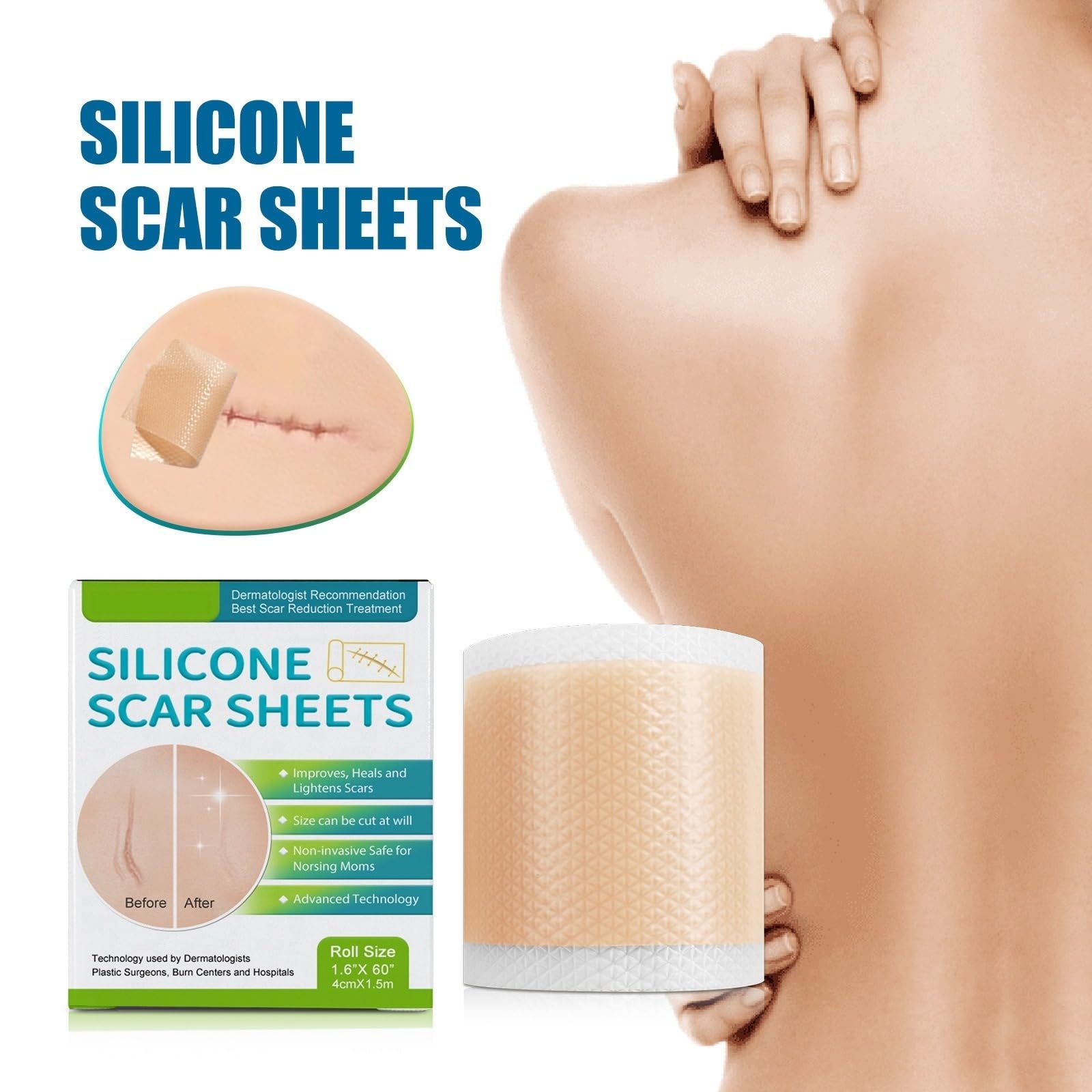Pansement Silicone Cicatrice – Feuilles de Silicone Réutilisables