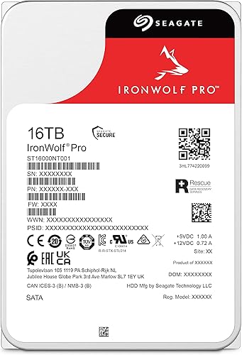 Miniatura 67 de Seagate IronWolf HDD NAS de 12 TB Unidad de disco duro interna CMR 3.5 pulgadas, SATA 6Gb/s 7200 RPM, caché de 256MB para almacenamiento en la red