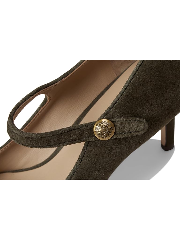 Olive Lauren Ralph Lauren Lanette Suede Mary Jane Pumps
