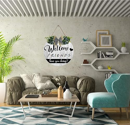 Miniatura 4 de Letrero de bienvenida de amigos para puerta delantera, mercancía de programa de televisión de amigos, decoración de amigos, regalos de programas de