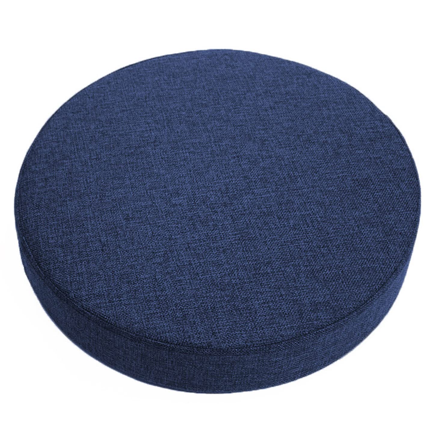 ping bu Round Chair Pads Thick 5/8/10cm Seat Cushion Pad,Dining Garden Chair Cushion Seat Pads Round Stool Cushions for Kitchen Home (30x30x5cm,Navy)