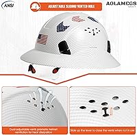 Vista 4 de Carbon Fiber Pattern Full Brim Hard Hat with Visor-OSHA Approved Construction Safety Helmet for Men Women,ANSI Z89.1 Vented Reflective Hardhat with