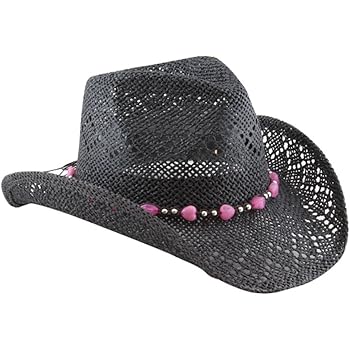 pink straw cowboy hat