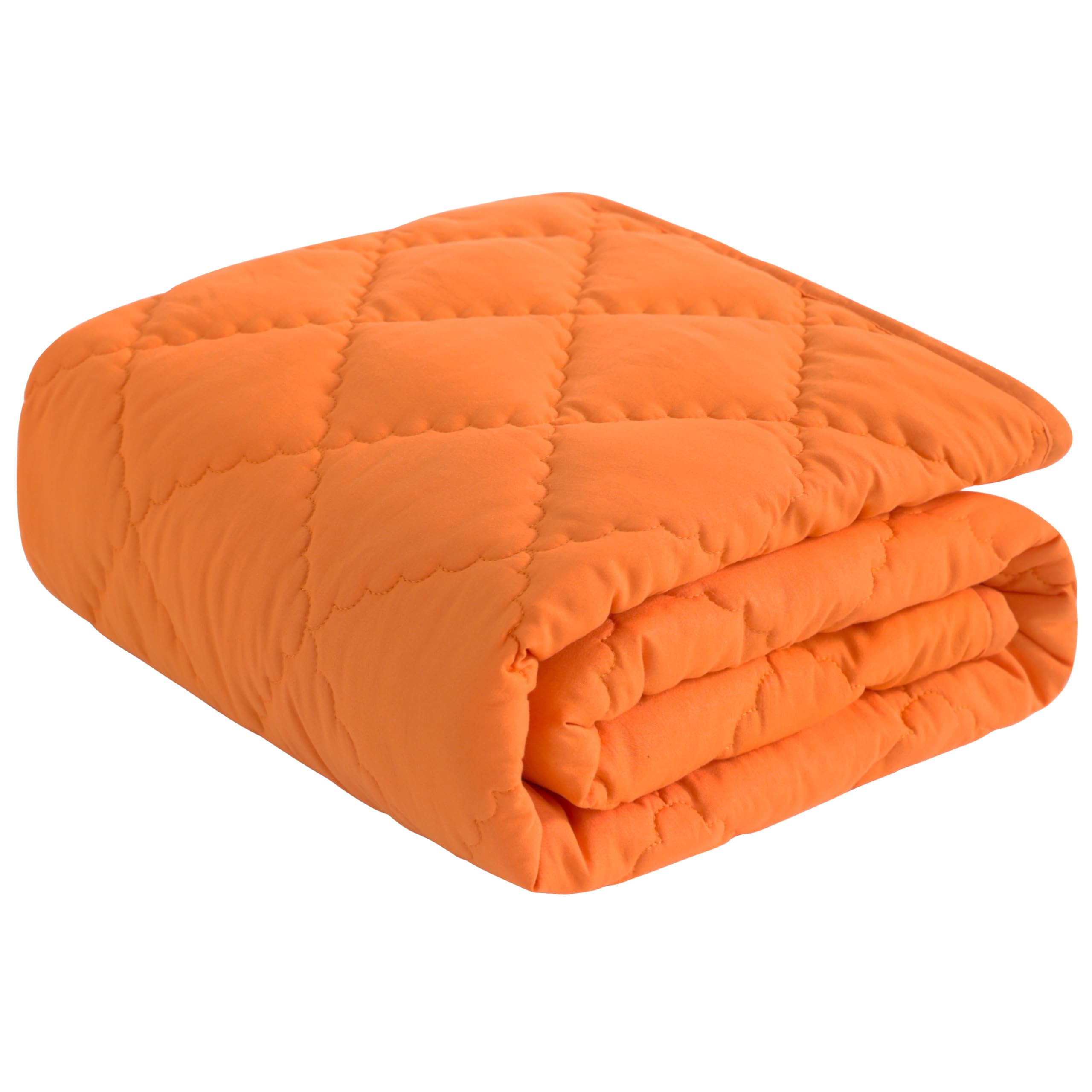 NTBAY Down Alternative Oversized Toddler Comforter, Super Soft and Warm Solid Color Baby Crib Quilted Blanket, 43x60 inches, Orange