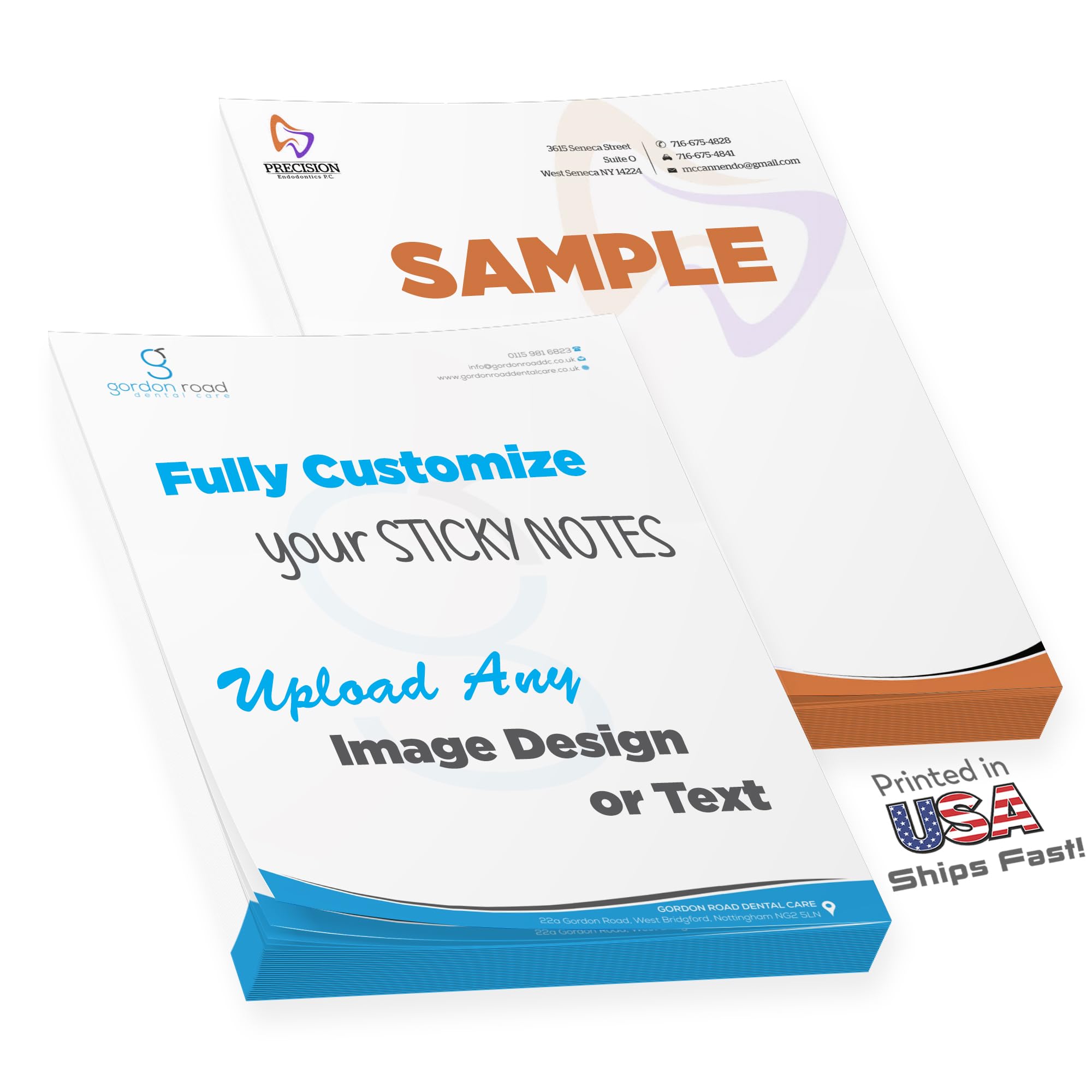 Personalized Sticky Notes 4" x 6" with Text or Logo, Custom Note Pads, to Do List Memo Pads, Adhesive Notepad, 25 Sheets, for Office, School, Business