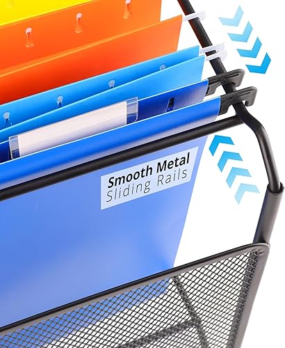 Miniatura 2 de FUCDTEFC Organizador de archivos colgante, organizador de carpetas de archivos de malla, marco de carpetas de archivos colgantes de tamaño carta de