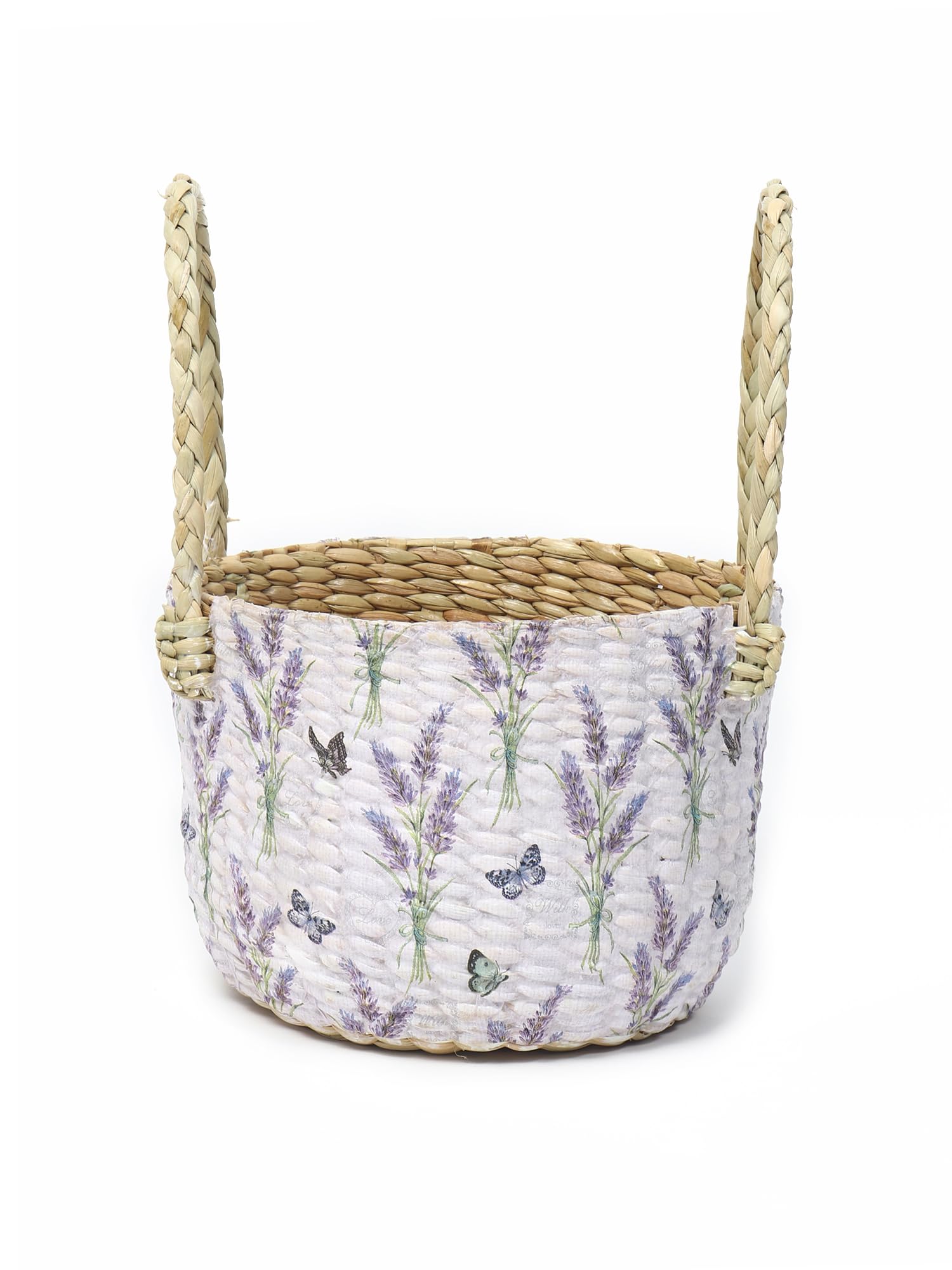 Habere India-All the Cultures Fabricating India Handmade Gift Hamper Baskets | Cane Storage Basket | Round Hamper Basket (Design 03), Brown 4