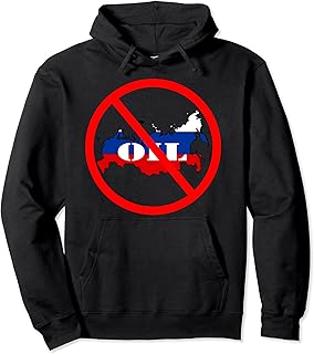 Ban Russian Oil Ban Imports of Russian USSR Oil and Gas Pullover Hoodie