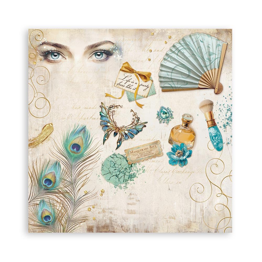 Papier Scrapbook Stamperia Quiet Days | 30,5x30,5 Cm | Simple Face Sans Acide | Idéal Carnet, Carte, DIY