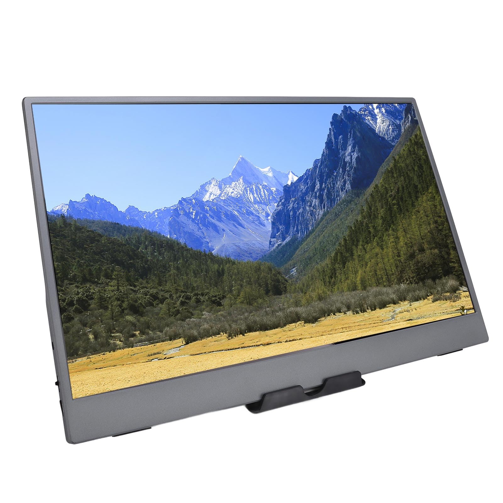Przenośny Monitor do Laptopa, 15,6-calowy Wyświetlacz IPS FHD 1080P Przy 60 Hz, Drugi Ekran USB C i HDMI, Podróżny Ekran Zewnętrzny z podpórką do Komputera, Tabletu, Konsoli