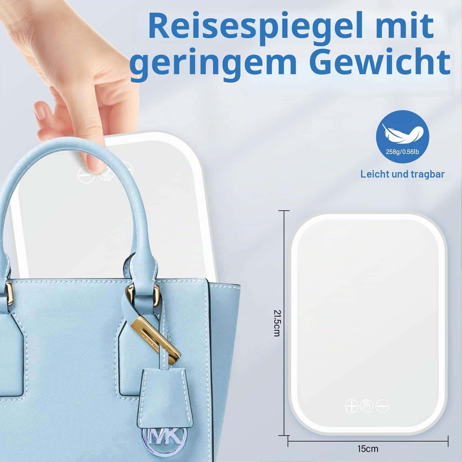 NIKYJM Tageslichtlampe 10000 Lux, Lichttherapielampe mit 3 Farbtemperaturen, 10 Helligkeitsstufen und 6 Timer, UV-freie LED Lichttherapielampe Tageslicht, Touch-Control Sonnenlicht Lampe