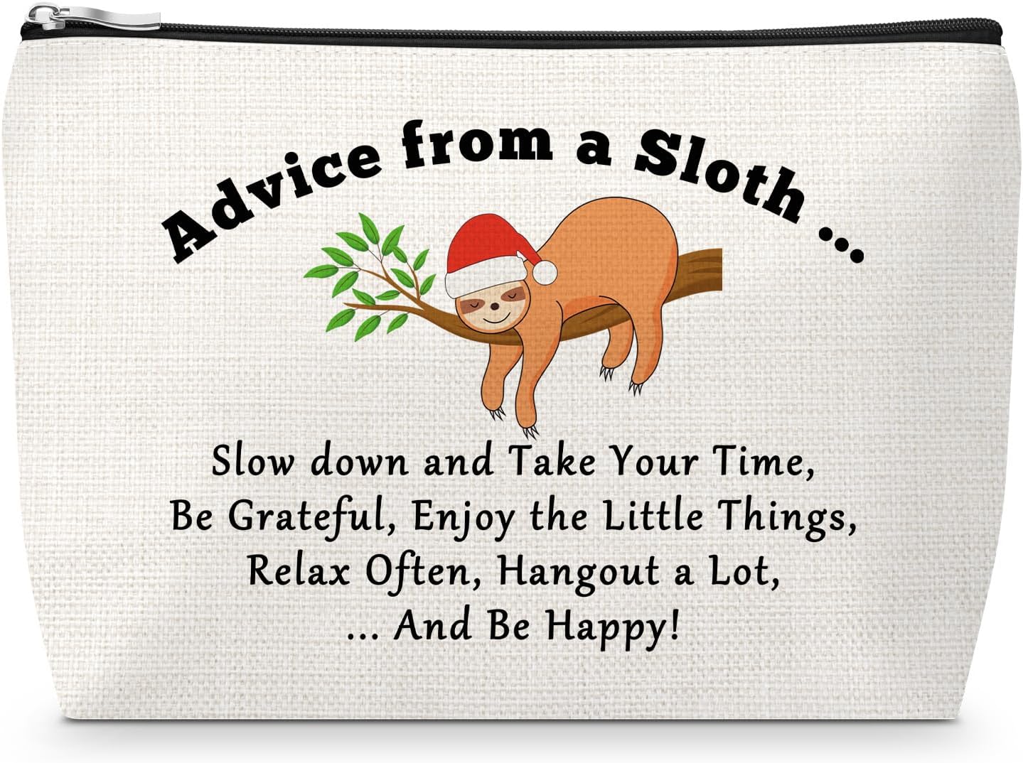 Sfodiary Sloth Lover Gift Makeup Bag Sloth Themed Gift for Women Inspirational Gifts for Friend Daughter Sister Bestie Cosmetic Bag Animal Lover Gifts for Students Coworker Christmas Birthday Present