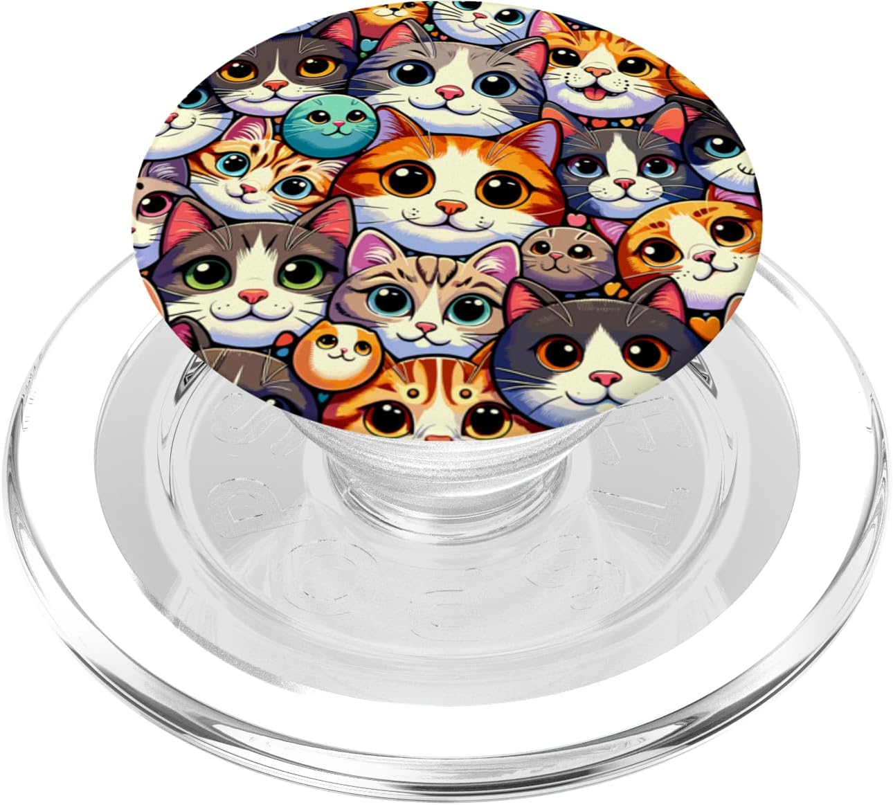 Feline Cat Expressions Pattern PopSockets PopWallet for MagSafe