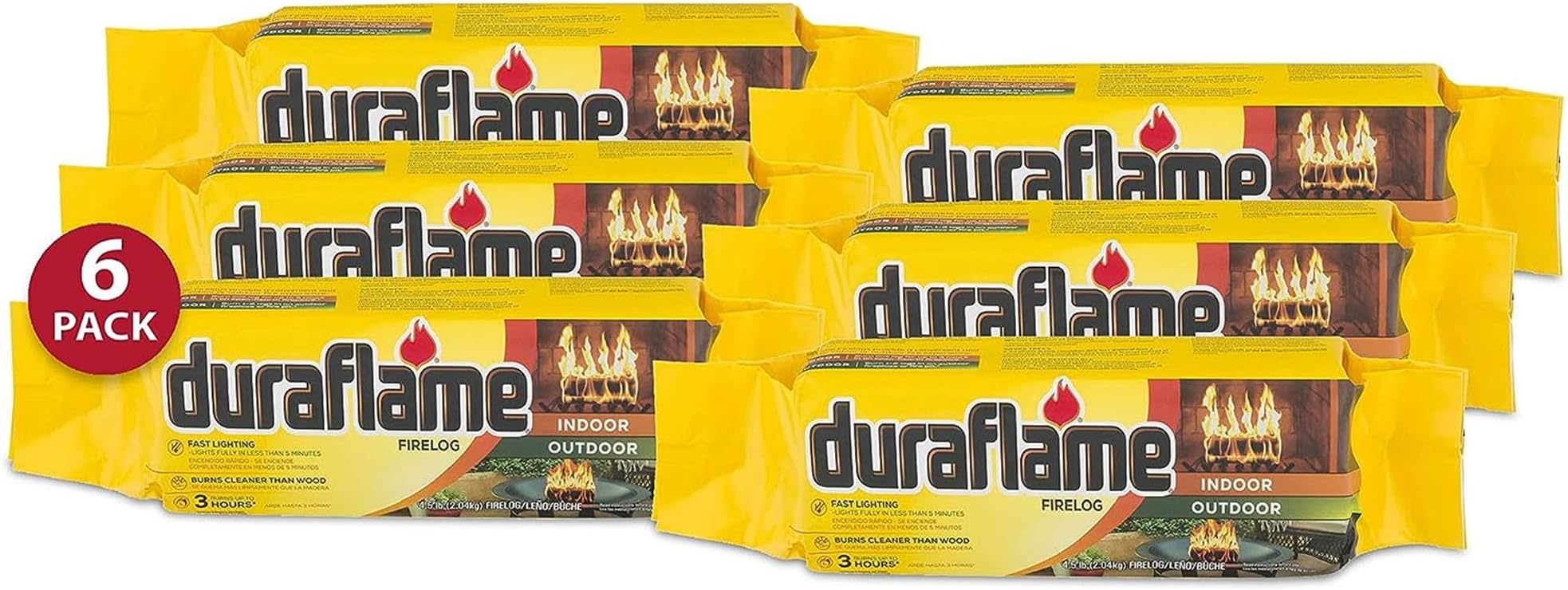 duraflame 4.5lb 3-hr Firelog, 6 pack